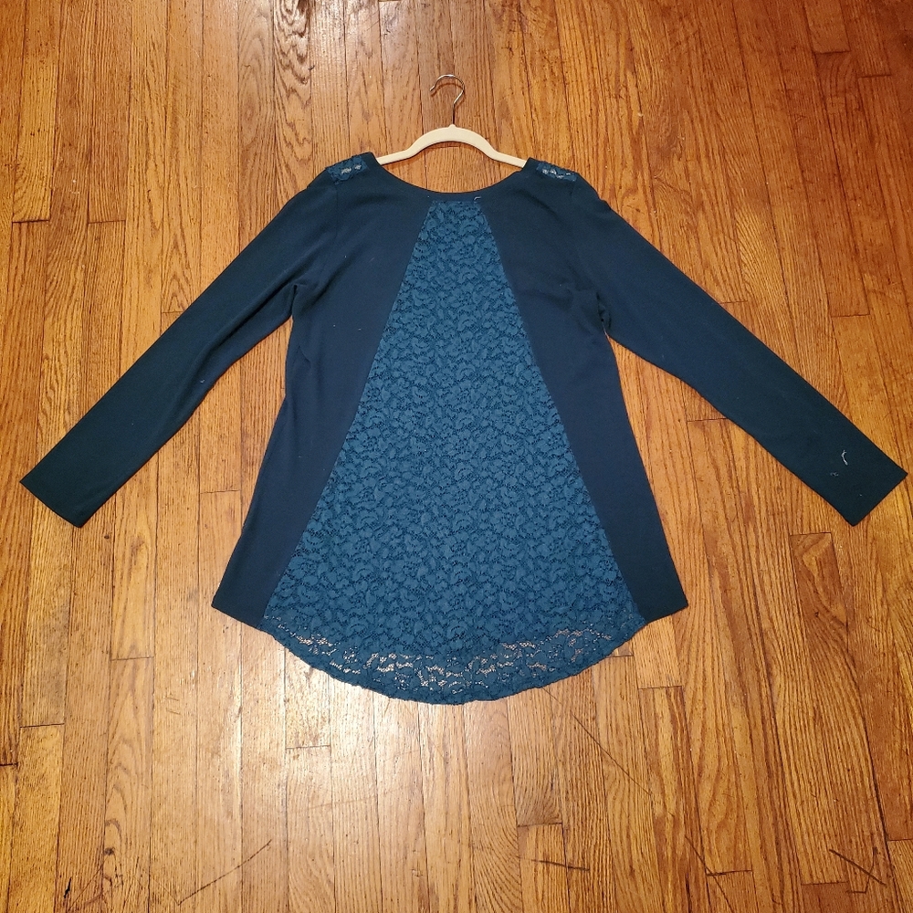 Long sleeve hi-low tunic top